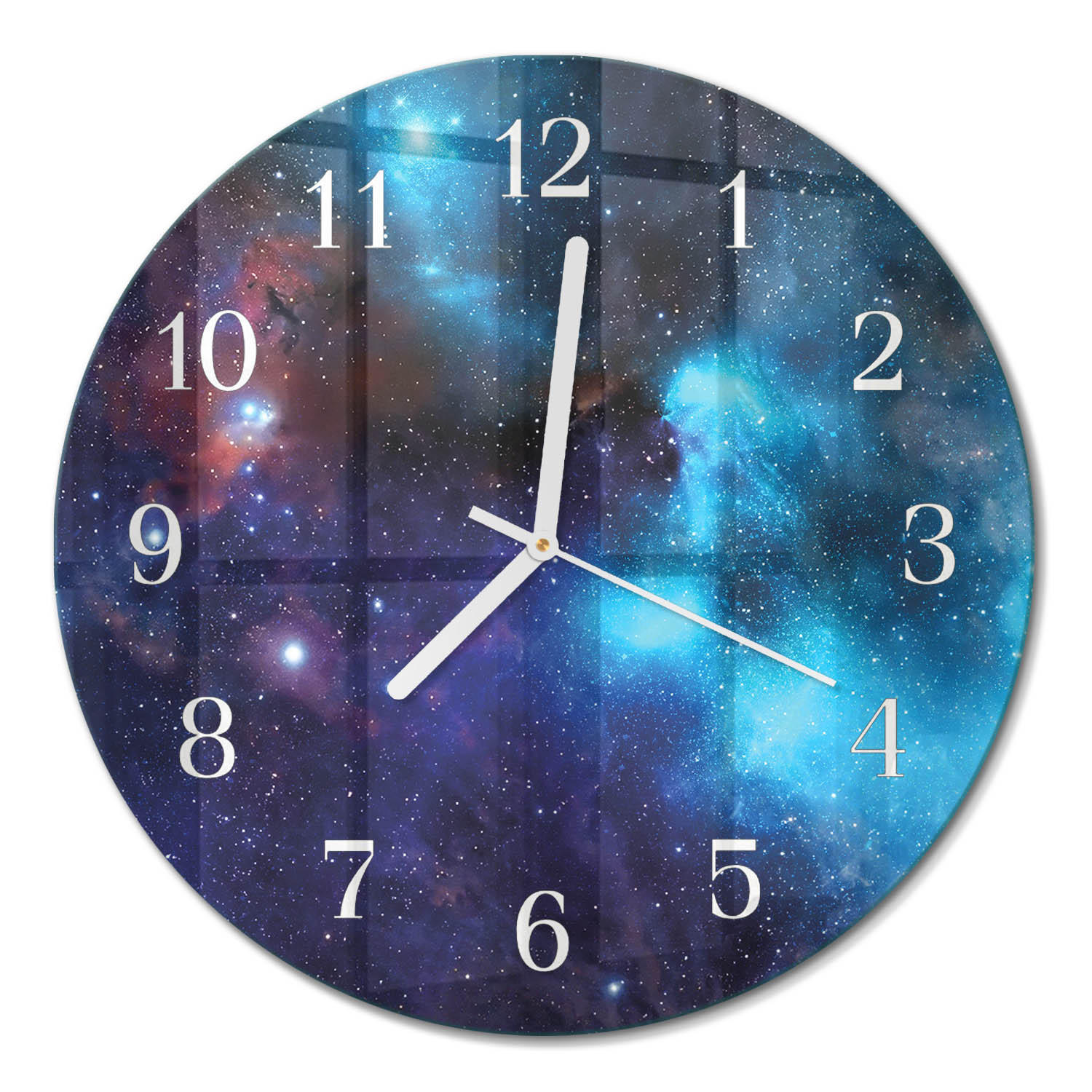 WANDUHR fi30 cm - Sternenhimmel - Blau, Glas (30/30/0.4cm) - TULUP