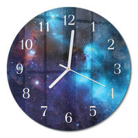 WANDUHR fi30 cm - Sternenhimmel - Blau, Glas (30/30/0.4cm) - TULUP