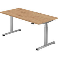 SCHREIBTISCH elektrisch Bluetooth & App XDLB 80/160/74 cm in Wildeiche - Wildeiche, Holzwerkstoff (80/160/74cm) - bümö