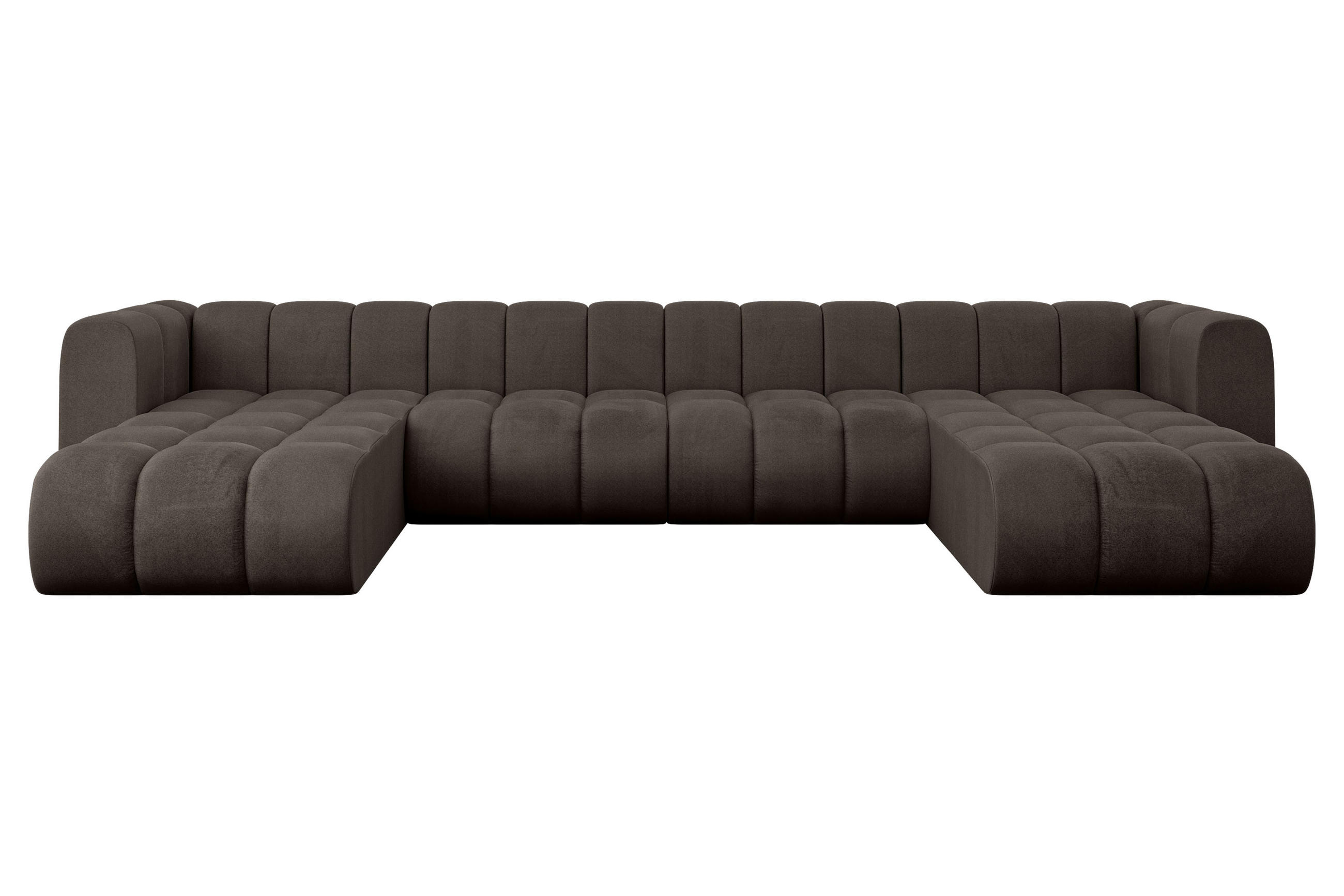 WOHNLANDSCHAFT modulares Sofa Joren-U2 - 410x177x70 cm Braun - Braun, Holzwerkstoff/Textil (410/70/177cm) - ALTDECOR