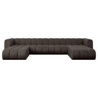 WOHNLANDSCHAFT modulares Sofa Joren-U2 - 410x177x70 cm Braun - Braun, Holzwerkstoff/Textil (410/70/177cm) - ALTDECOR