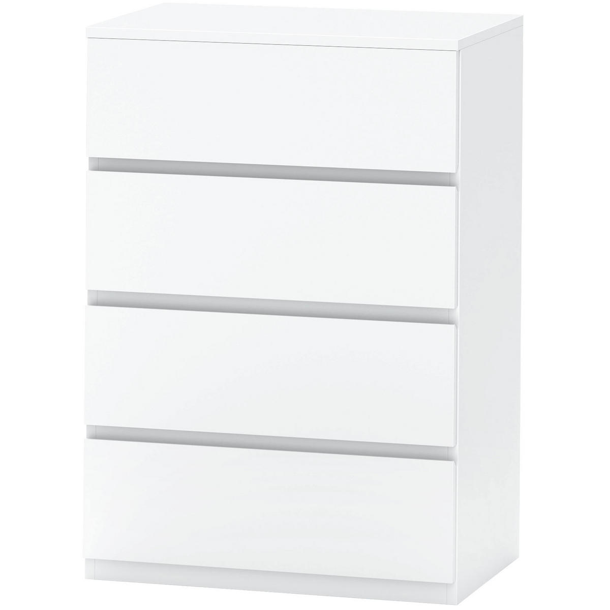 KOMMODE Weiß 55/33/80 cm - Weiß, Holzwerkstoff (55/80/33cm) - PANGIVO