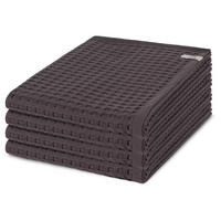HANDTUCH Piquee 4er-Set - Dunkelgrau, Textil (50/100cm) - MÖVE