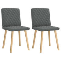 ESSZIMMERSTÜHLE 2 Stk. Dunkelgrau Stoff 45*54*86cm - Dunkelgrau, Metall (45/86/54cm) - ZMH