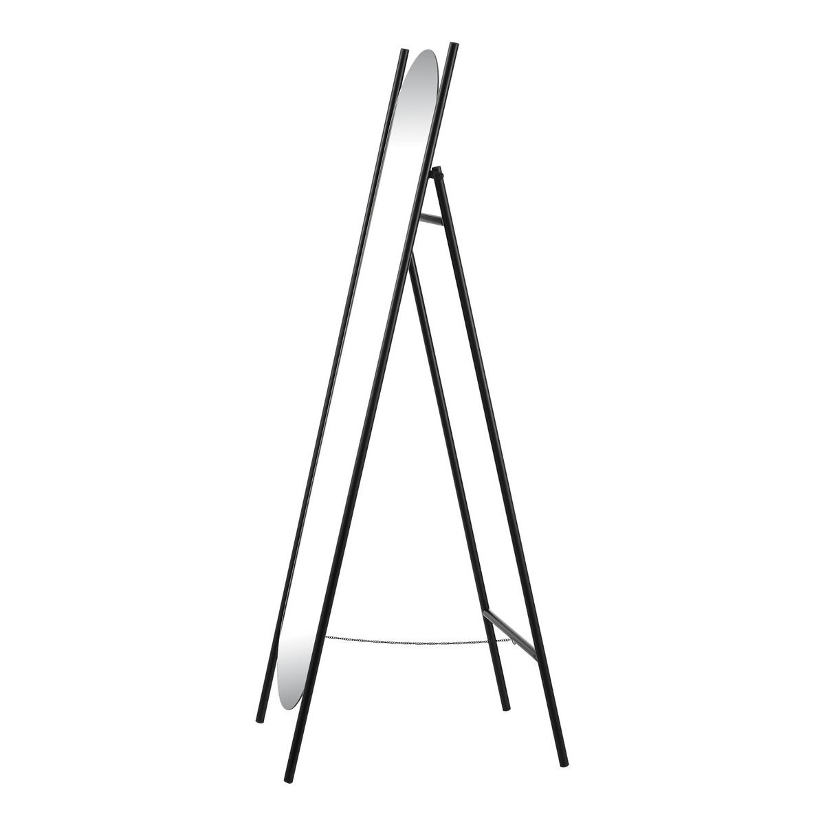 STANDSPIEGEL Fardella - Schwarz, Glas/Metall (36/150/140cm) - [en.casa]