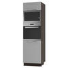 BACKOFEN-HOCHSCHRANK Kvantum D14/RU/60/207 Dust Grey Matt / Lava Matt 60 / 59 / 207cm - Dunkelgrau/Grau, Holz/Holzwerkstoff (60/207/59cm) - Feldmann-Wohnen