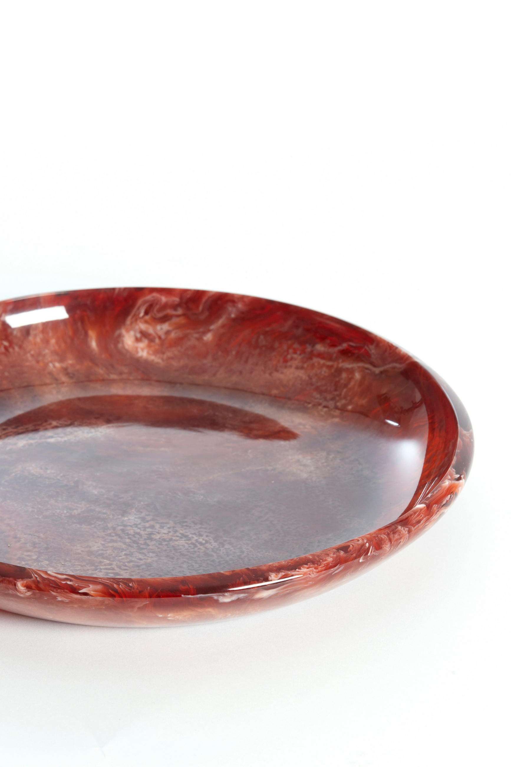 SCHALE Belawan Rot Ø34/6 cm - Rot, Kunststoff (34/6cm) - Light & Living