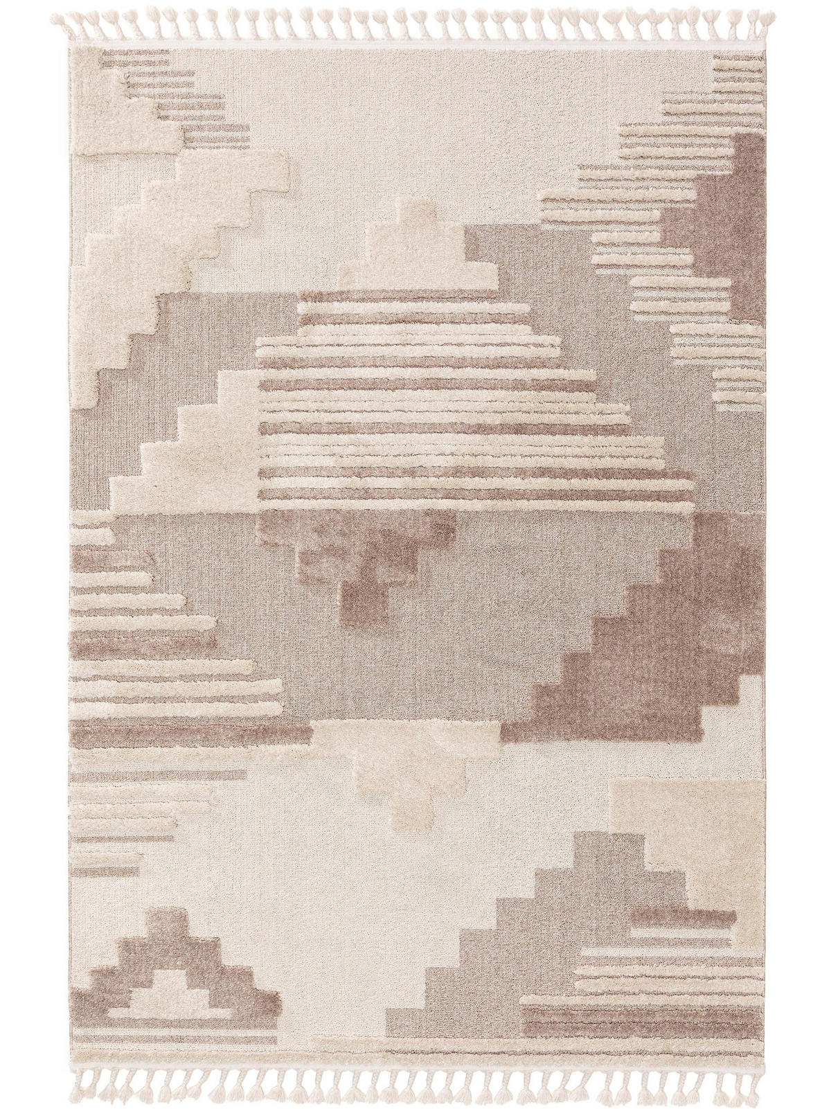 TEPPICH Oyo Cream/Beige 120x180 cm - Creme, Textil (120/180cm) - benuta Pop