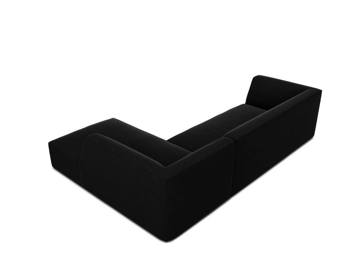 ECKSOFA rechts Ruby aus Samt schwarz 4 Sitzplätze - Schwarz, Textil (180/273cm) - Micadoni