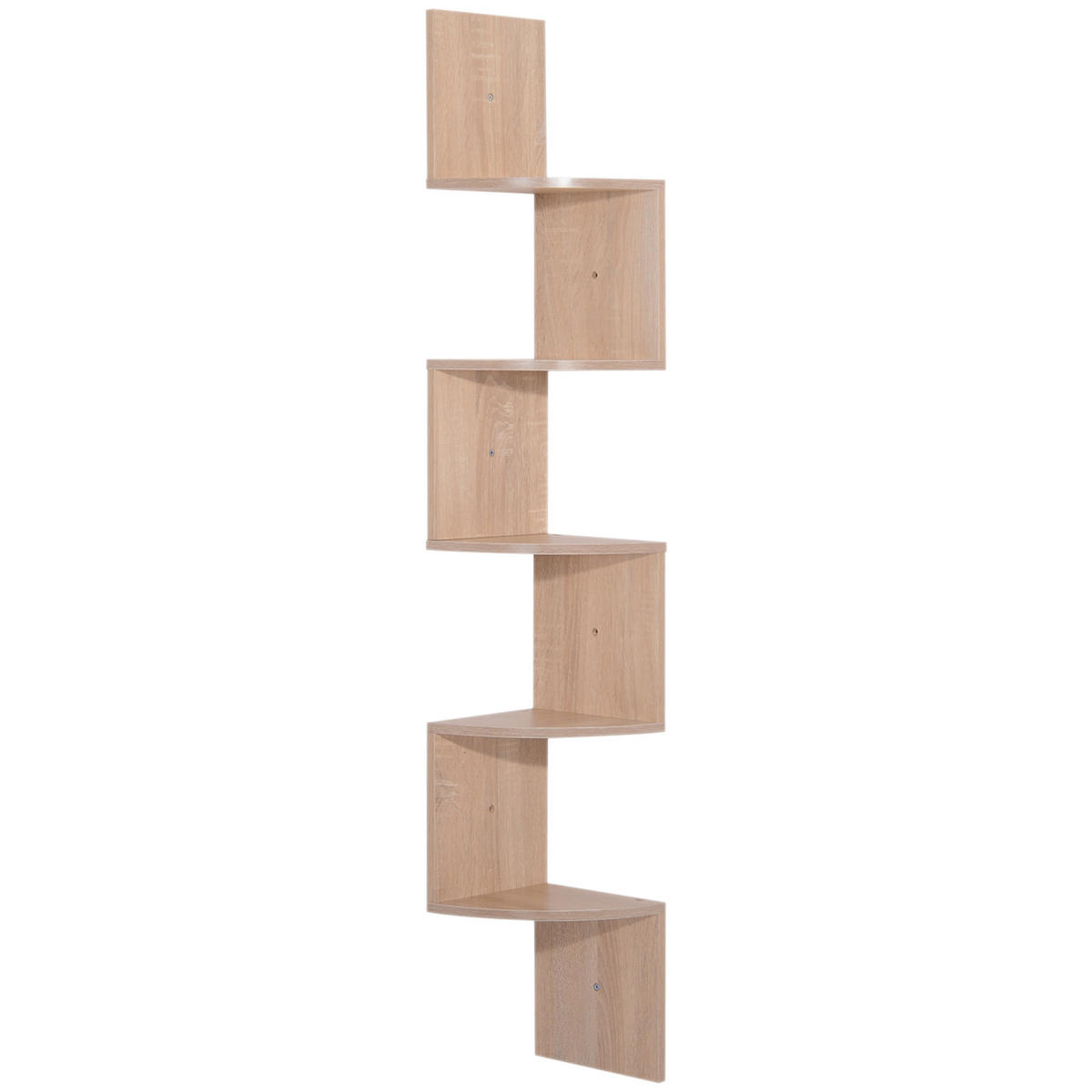 ECKREGAL in Eiche hell 20/20/126 cm - Beige, Holz (20/126/20cm) - PANGIVO