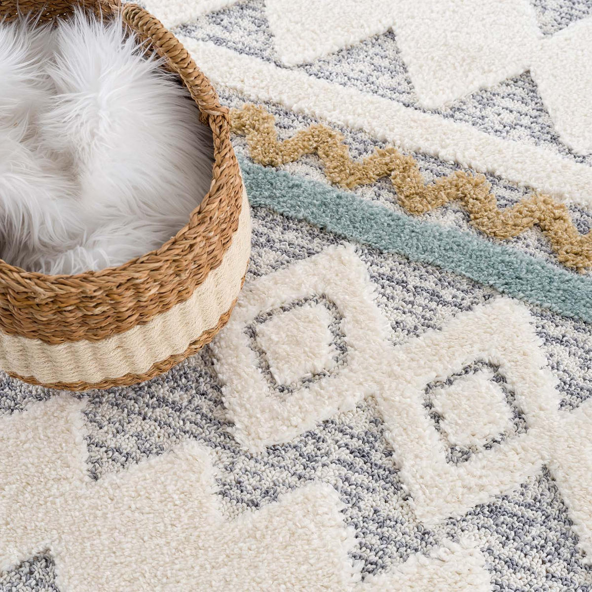 HOCHFLOR-TEPPICH Focus 3013 Multi 120x170 cm - Multicolor, Textil (120/170cm) - carpet city