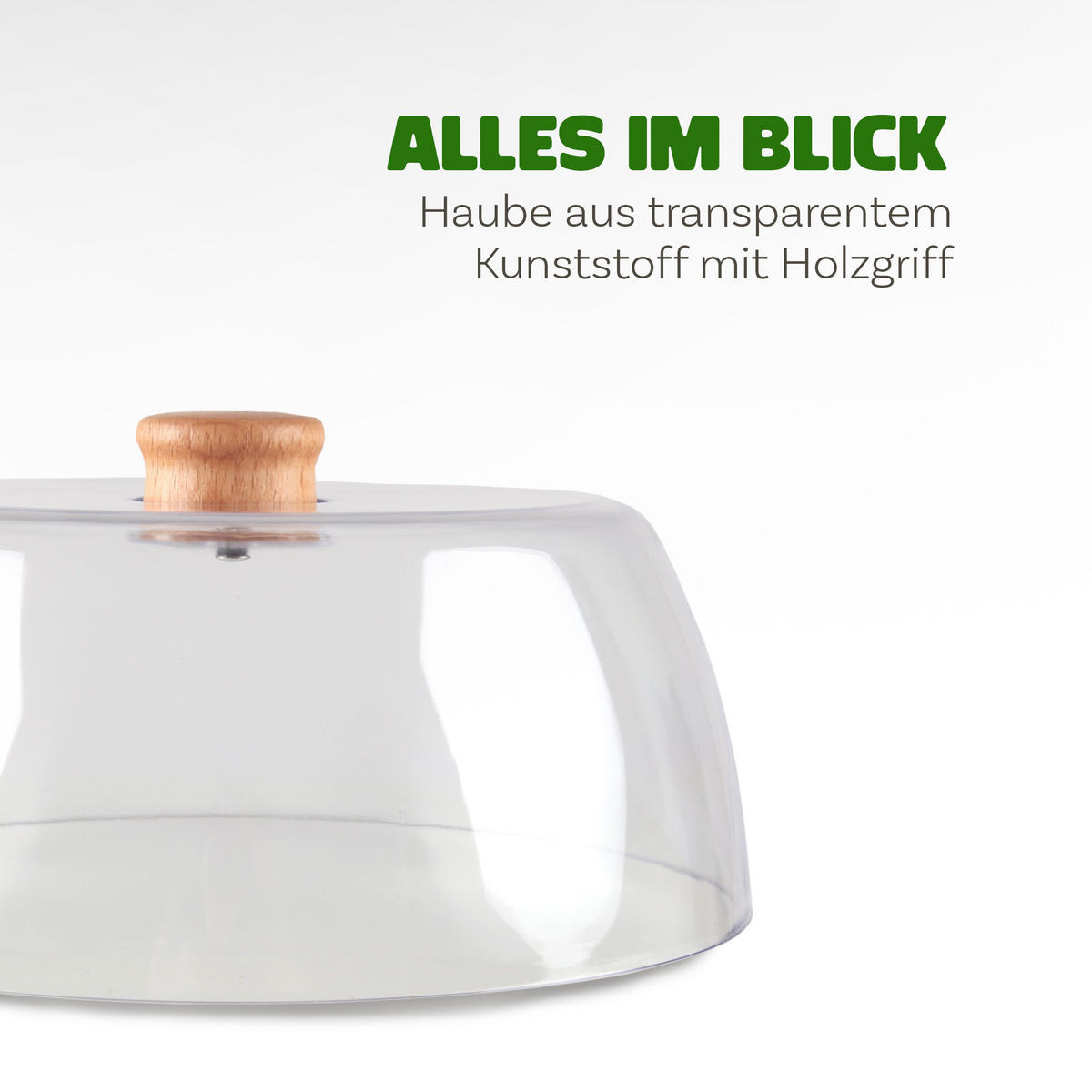 KÄSEPLATTE Servier-und Kuchenplatte ⌀ 24cm - Transparent, Kunststoff (24/12/24cm) - Bestlivings