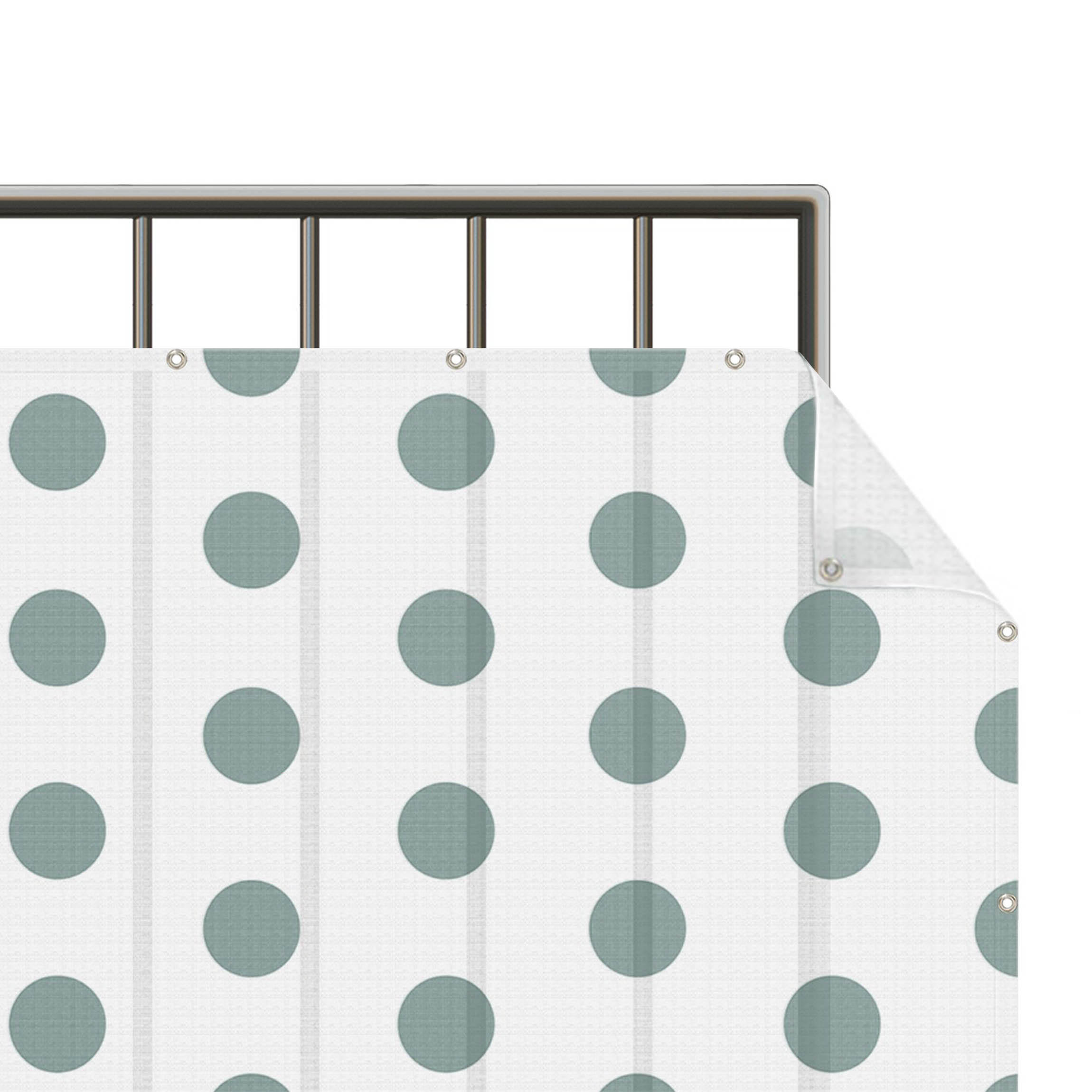 BALKON SICHTSCHUTZ Punkte in Pastell Petrol 600/100 cm - Blau, Kunststoff (600/100cm) - Bilderwelten