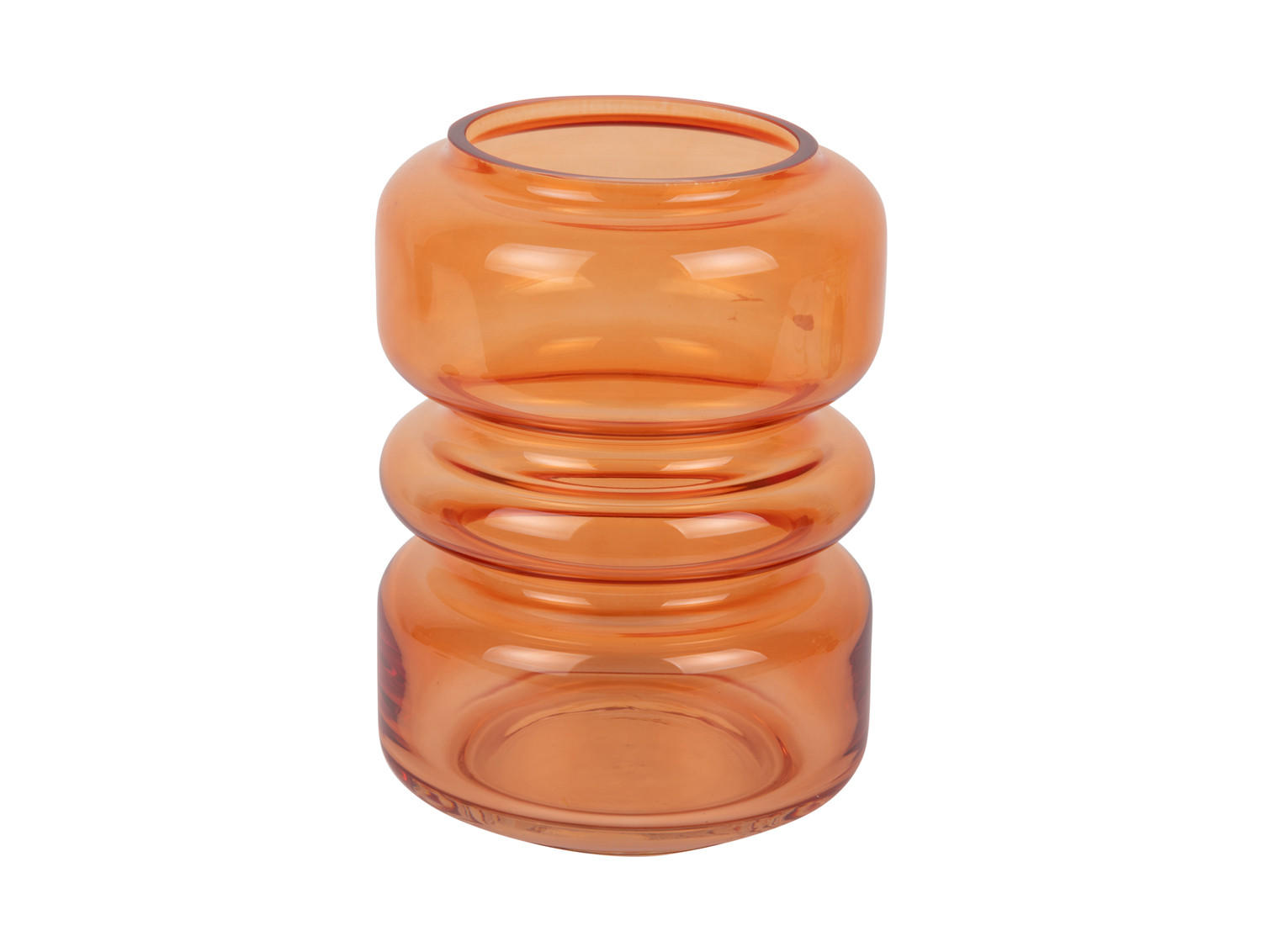 VASE Maravillo Orange 14.5/14.5/20 cm - Orange, Glas (20cm) - Present Time