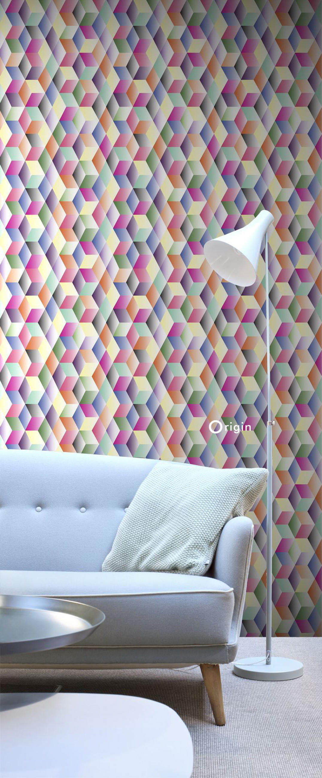 XXL-VLIESTAPETE grafisches Muster 50 x 900 cm - Pink, Papier (50/900cm) - Origin Wallcoverings