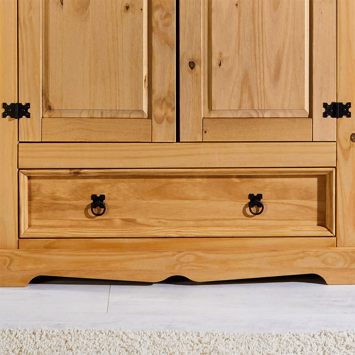 GARDEROBENSCHRANK TEQUILA - Kieferfarben, Holz (100/185/56cm) - IDIMEX