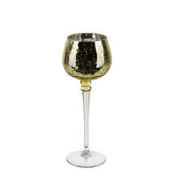 KERZENHALTER Donna Gold 11x11x27 cm Glas - Goldfarben, Glas (11/27/11cm) - Mondex