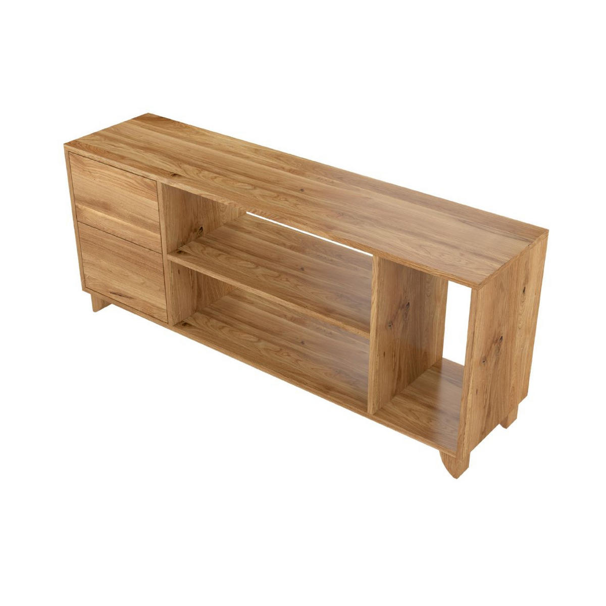 MASSIVHOLZ-TV-SCHRANK Viveca, Eiche - lackiert, Naturfarben - Eichefarben, Eichenholz/Holz (140/57.4/45cm) - Visby