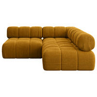 ECKSOFA modulares Sofa Samaro-L1 - 190x190x70 cm Senfgelb Cord - Currygelb, Holzwerkstoff/Textil (190/190cm) - ALTDECOR