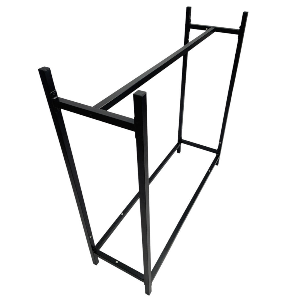 KAMINHOLZREGAL, Metall, Schwarz, stabil 110×35×110 cm - Schwarz, Metall (110/110/35cm) - Begryf