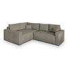 ECKSOFA ERONIS L-S Beige Kordstoff mit Schlaffunktion - Beige, Holz (265/194cm) - MASSENO