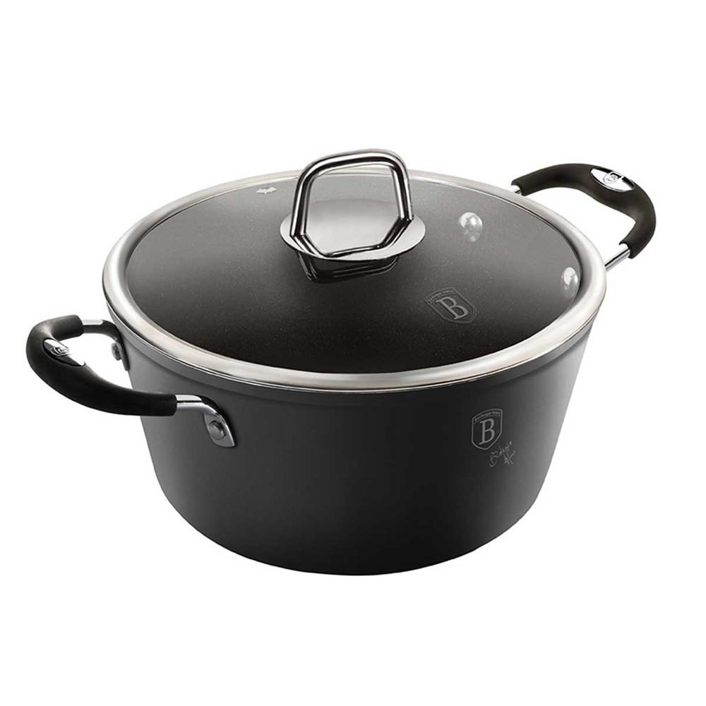 TOPF Schwarz 20/20/10.4 cm BH6122 - Schwarz, Metall (20cm) - Berlinger Haus