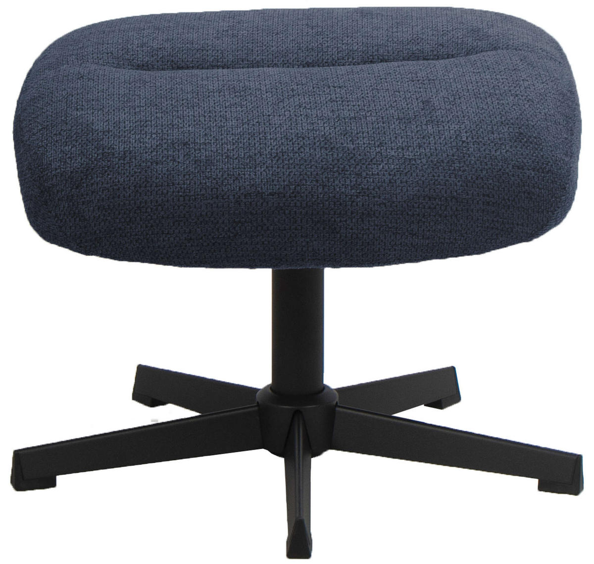 RELAXSESSEL Lucito blau inkl. Fußhocker - Blau/Schwarz, Textil/Metall (83/109/76cm) - Mr. Deko