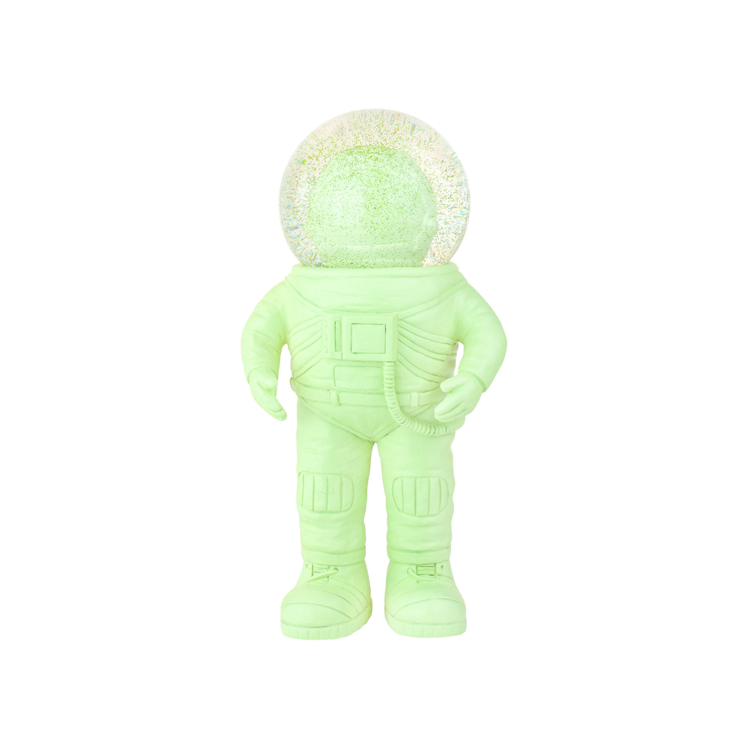 SCHNEEKUGEL Summerglobe The Astronauts Medium, Glas / Polyresin, Grün, 18 cm - Grün, Glas (8/18/9cm) - Donkey Products