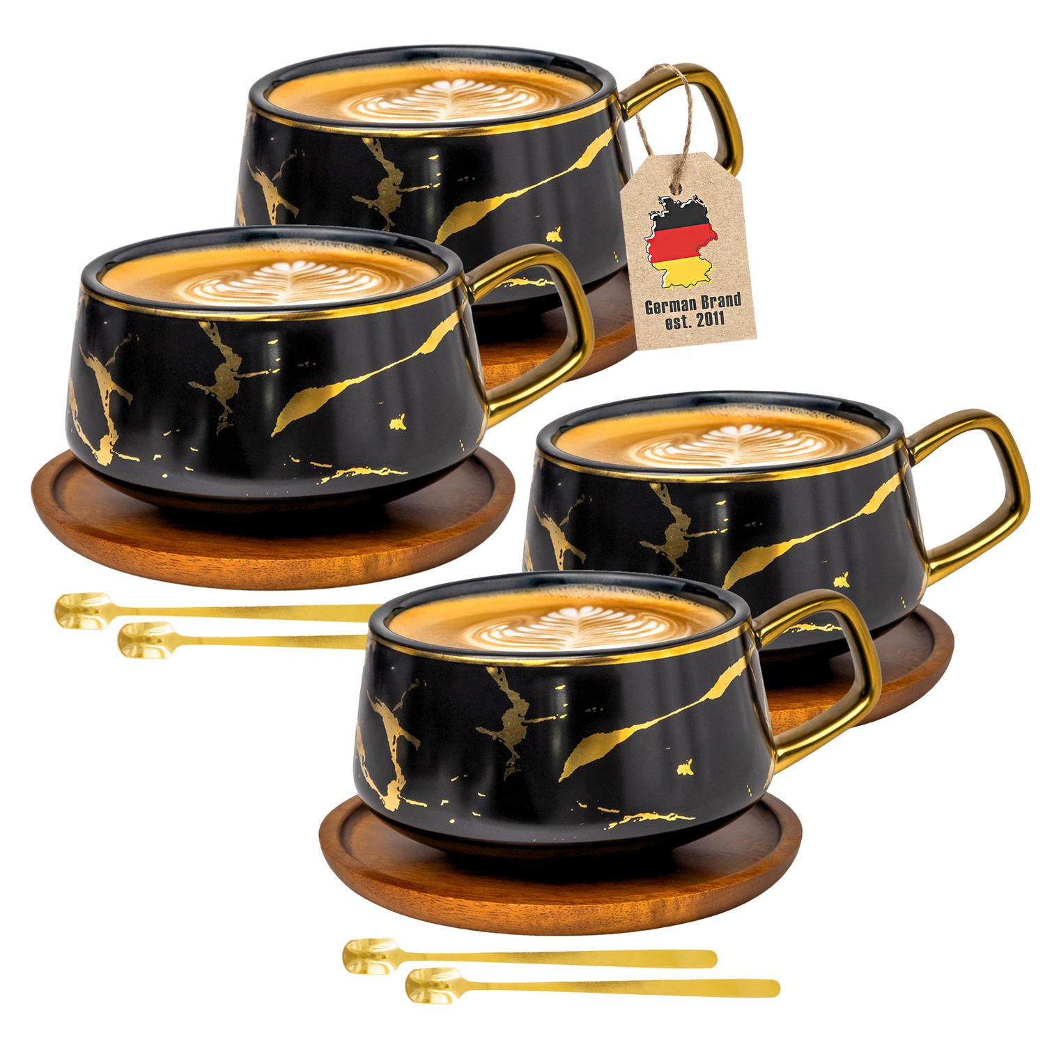 Intirilife Kaffeetasse Schwarz 13x6.3x13 cm