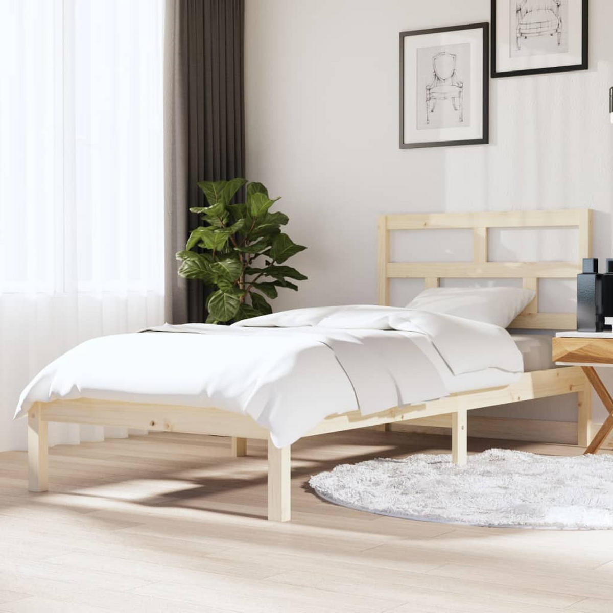 BETT Keating 100/195.5 cm - Braun, Holz (100/190cm) - Nettlife