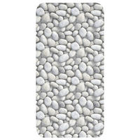 WC PŘEDLOŽKA Kameny - šedé - oválné 60x120 cm - světle šedá, textil/plast (60/1cm) - OnlyWow