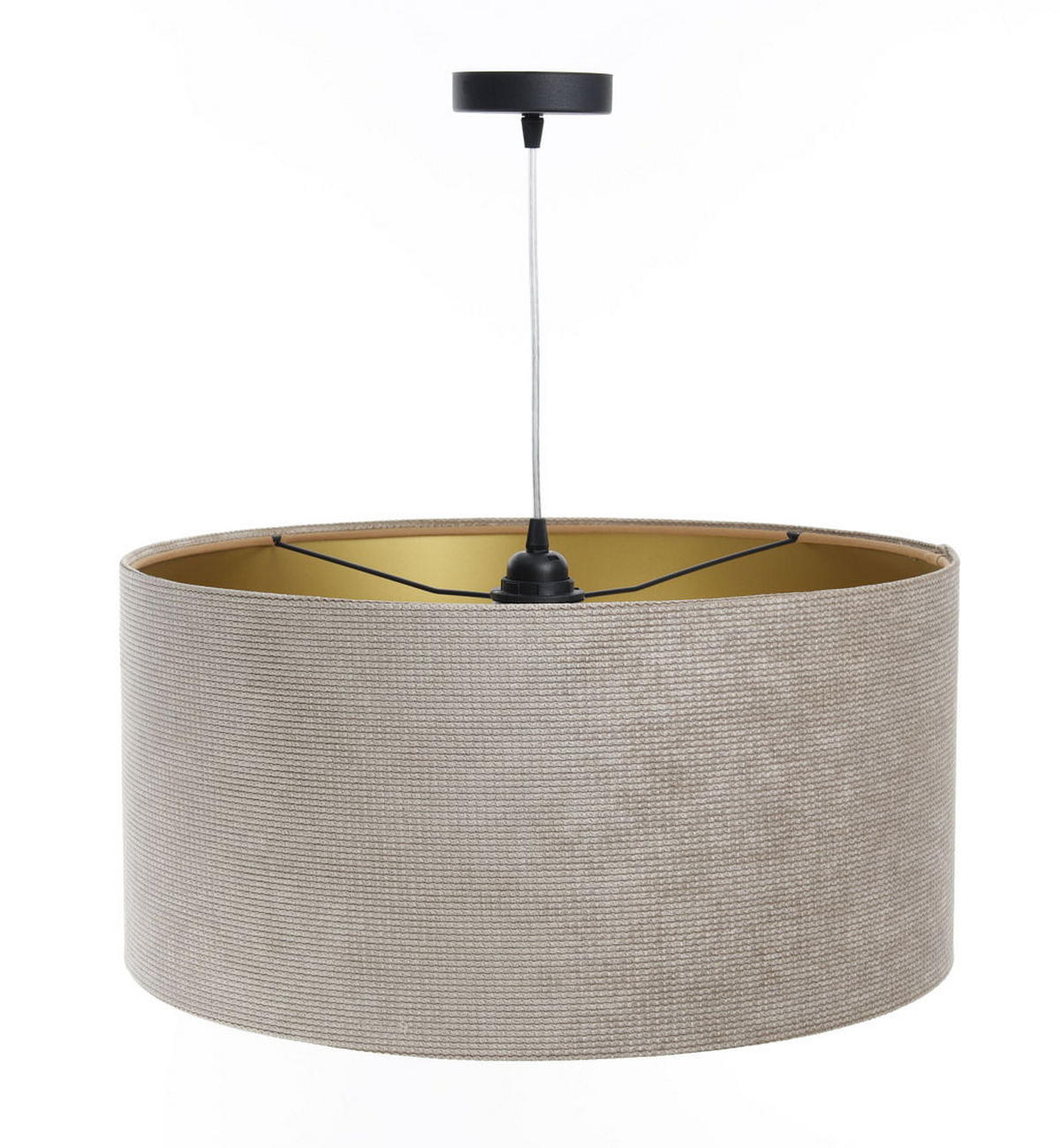 HÄNGELEUCHTE Beige 50/25 cm - Beige/Goldfarben, Kunststoff (50/0.6/25cm) - ONZENO