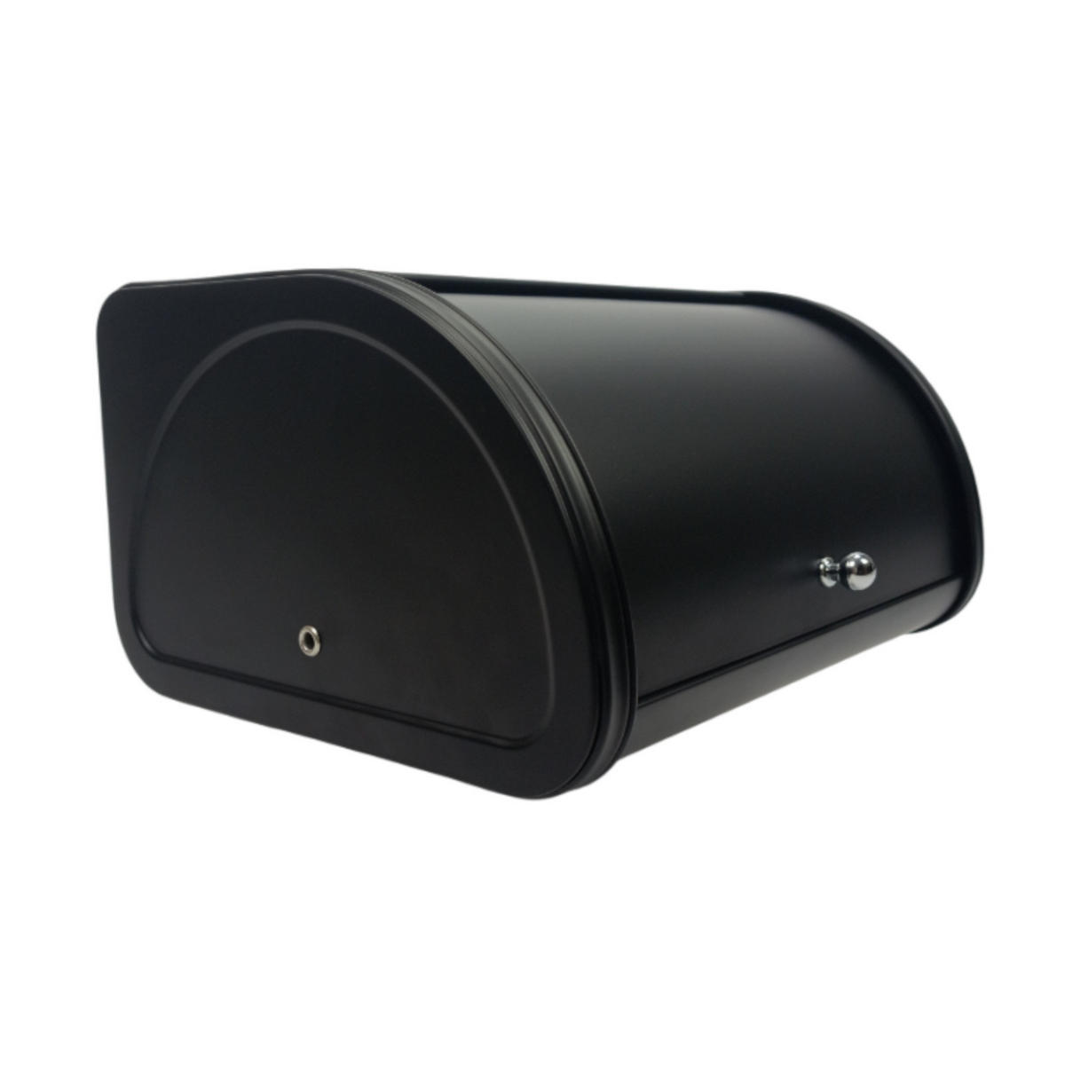 BROTKASTEN Metall Schwarz rolltop 31,5x26x17 cm - Schwarz, Metall (31.5/17/26cm) - Begryf