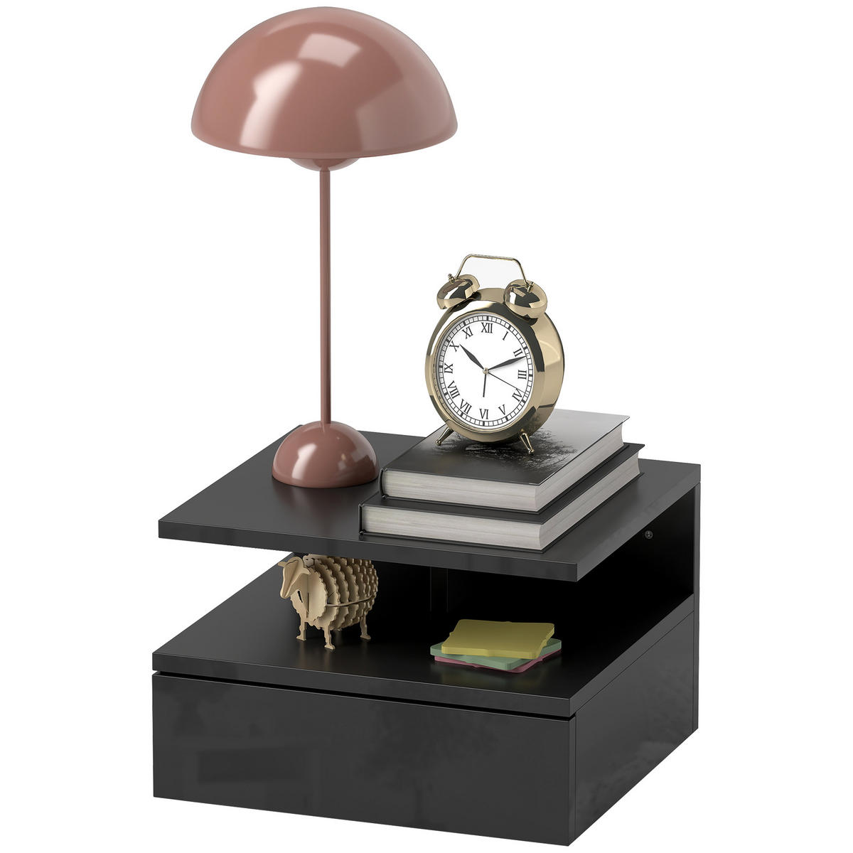 NACHTTISCH Schwarz 1 Stück - Schwarz, Kunststoff (32/22.5/35cm) - GiPP