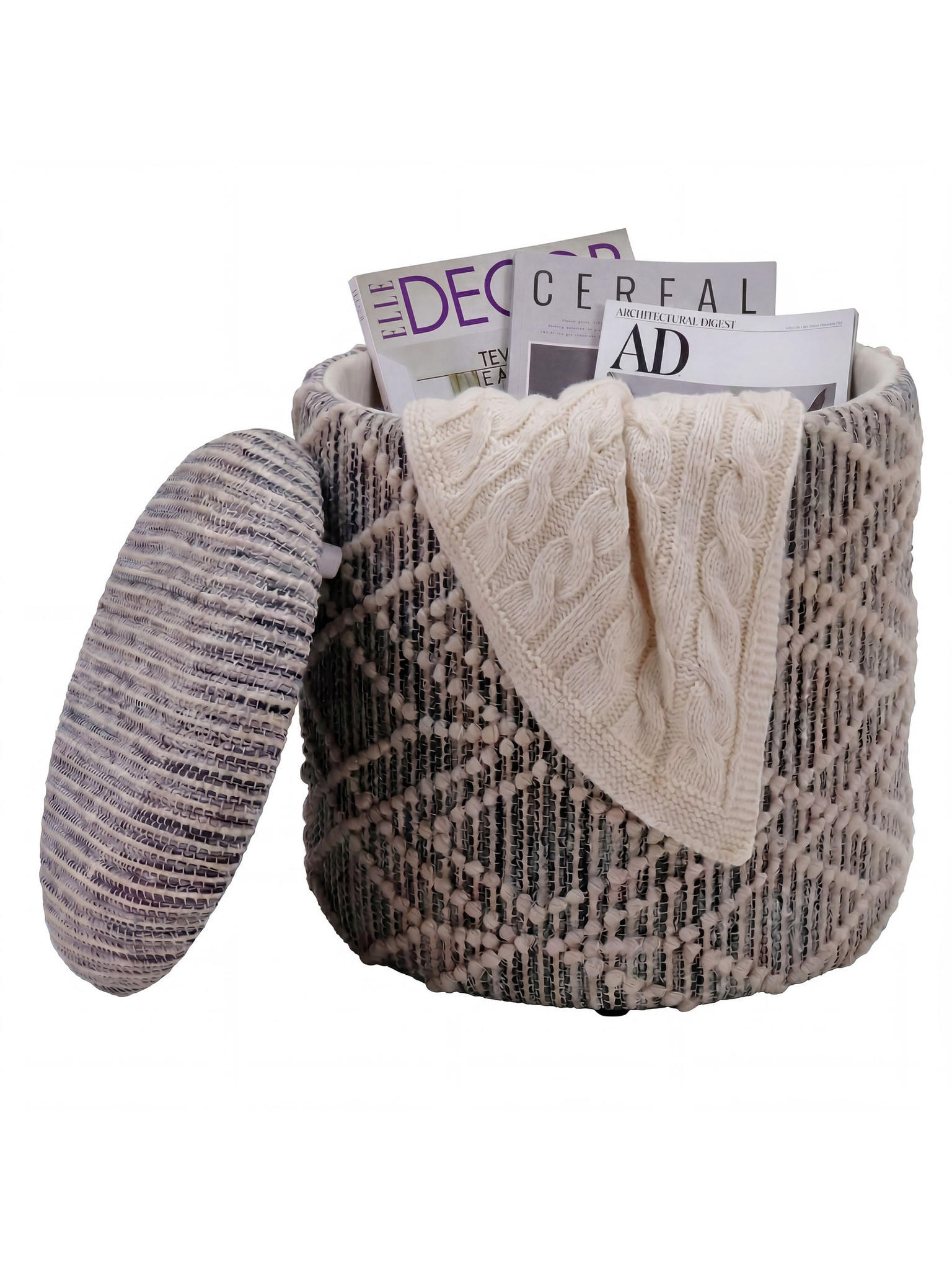 Kadima Design Sitzhocker Grau 40x45x40 cm