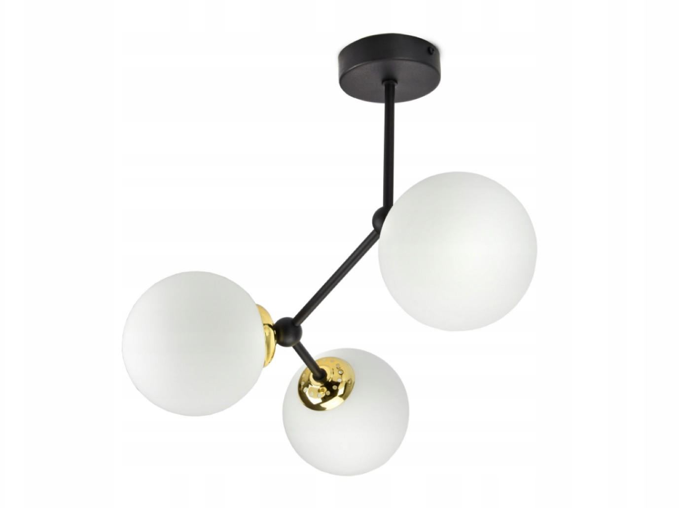 PENDELLEUCHTE Milano Spot - Goldfarben/Schwarz, Glas/Metall (42/42/37cm) - kiki design