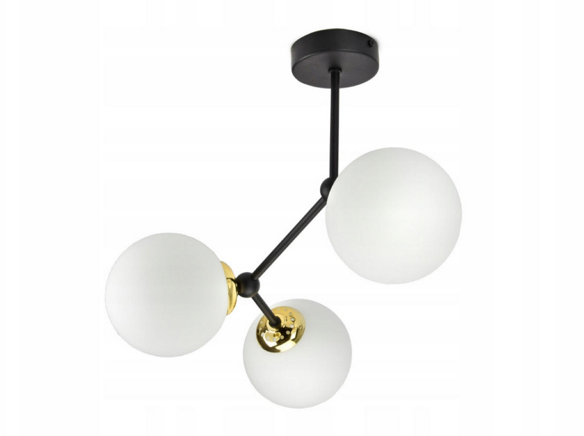 PENDELLEUCHTE Milano Spot - Goldfarben/Schwarz, Glas/Metall (42/42/37cm) - kiki design