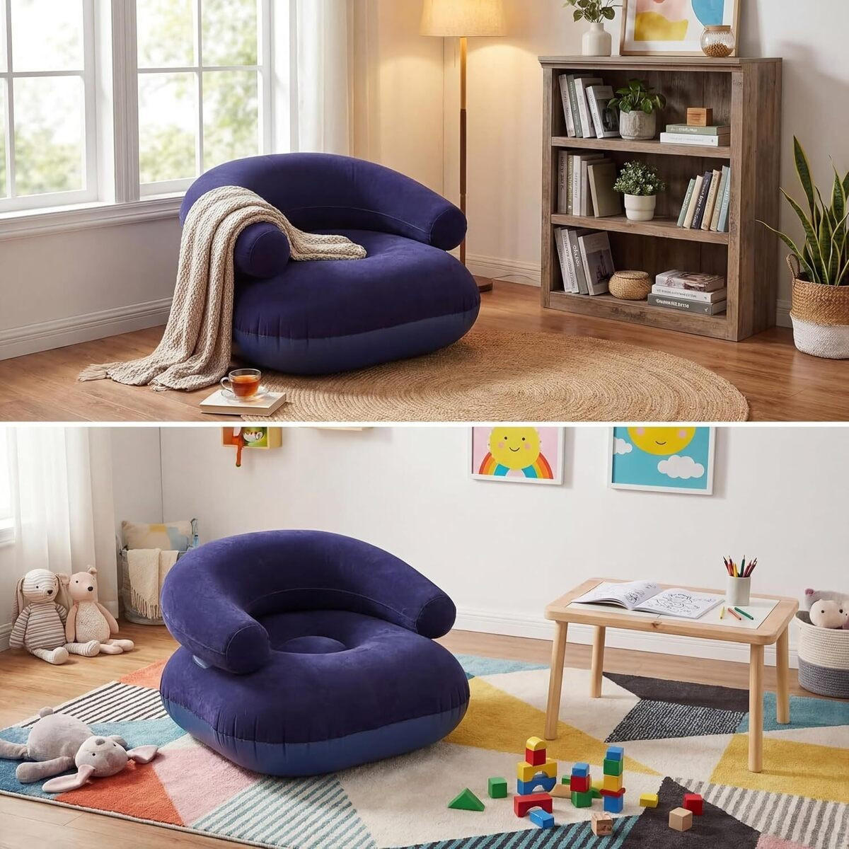 LUFTSOFA，AUFBLASBARES SOFA, 73/73/52cm Hellgelb - Hellgelb, Kunststoff (73/52/73cm)