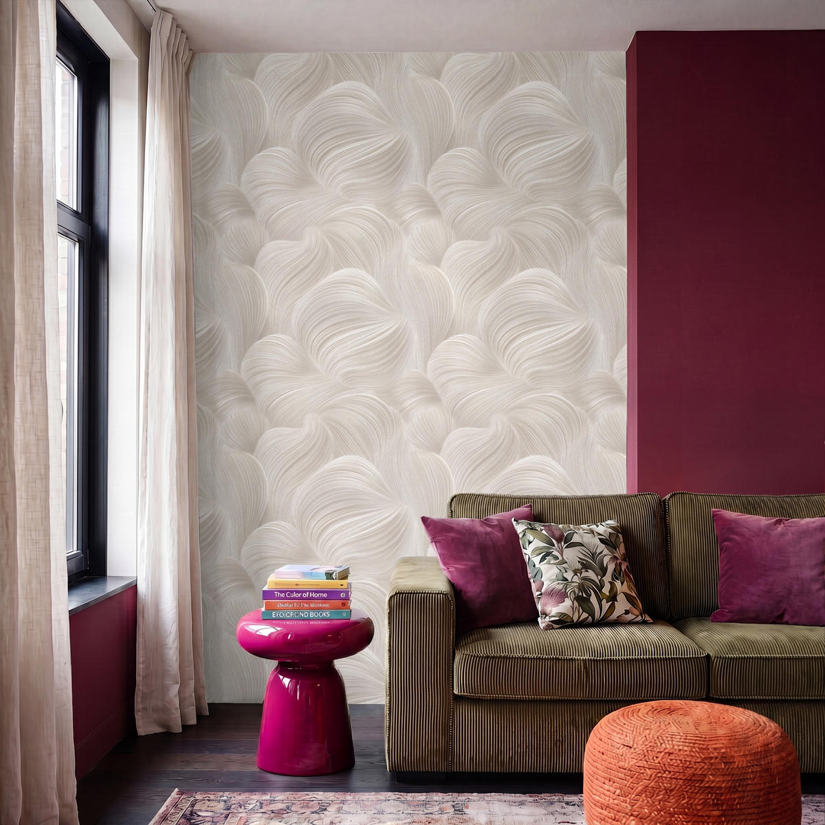 TAPETE - Lines - Ventilator - Beige - 180x260 cm - Creme, Papier (180/260cm) - OnlyWow