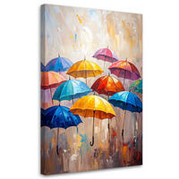 LEINWANDBILD Abstraktion 80x120cm - Multicolor, Textil (80/120cm) - Feeby