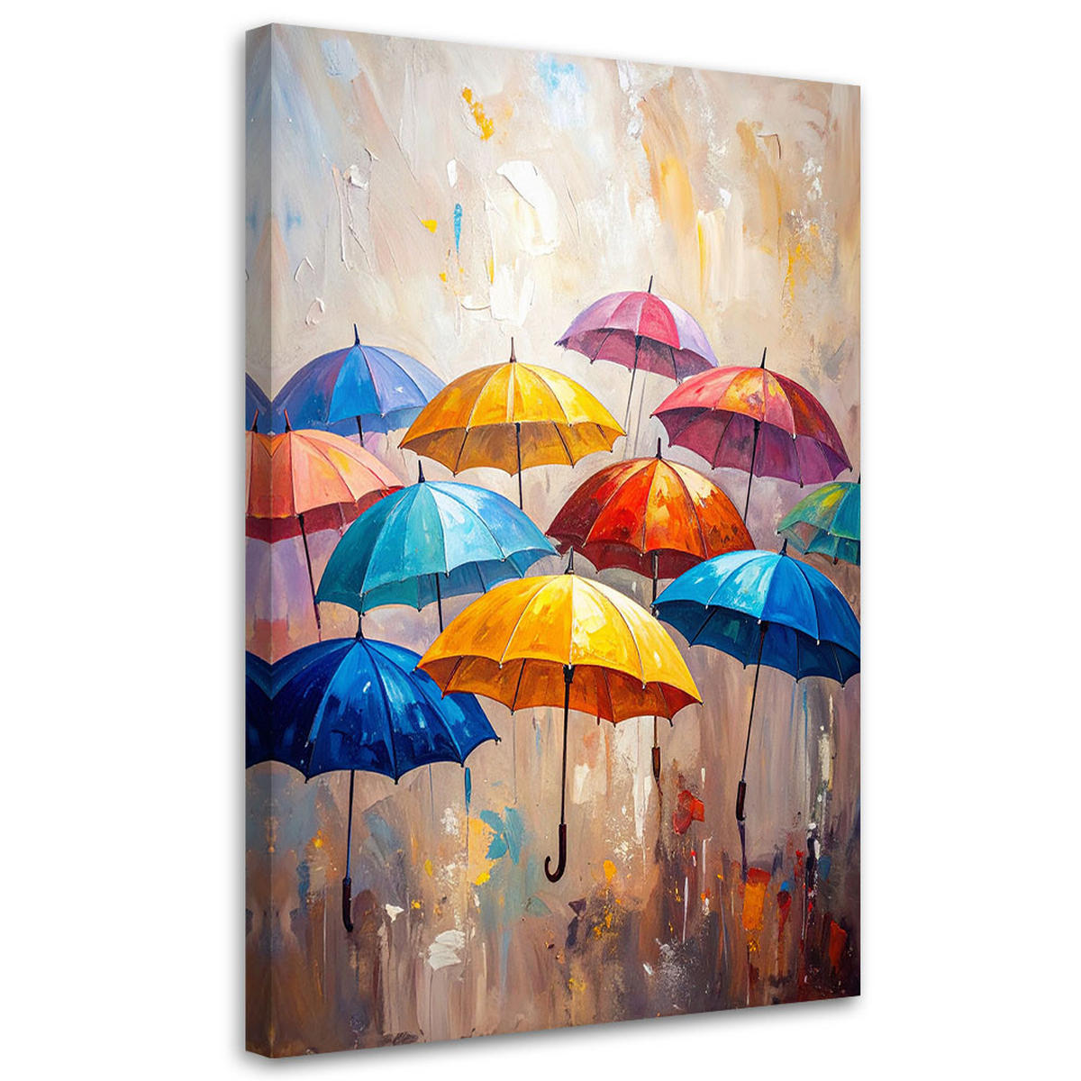 LEINWANDBILD Abstraktion 80x120cm - Multicolor, Textil (80/120cm) - Feeby