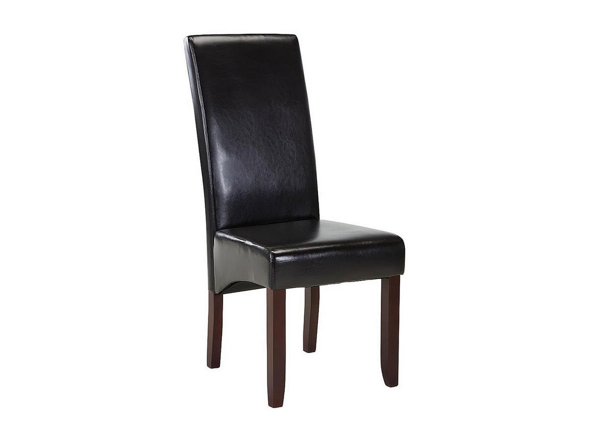 STUHL - 47cm x 63cm - Kunstleder - schokoladenbraun - ROVIGO - Braun, Leder (47/107/63cm) - Vente-Unique