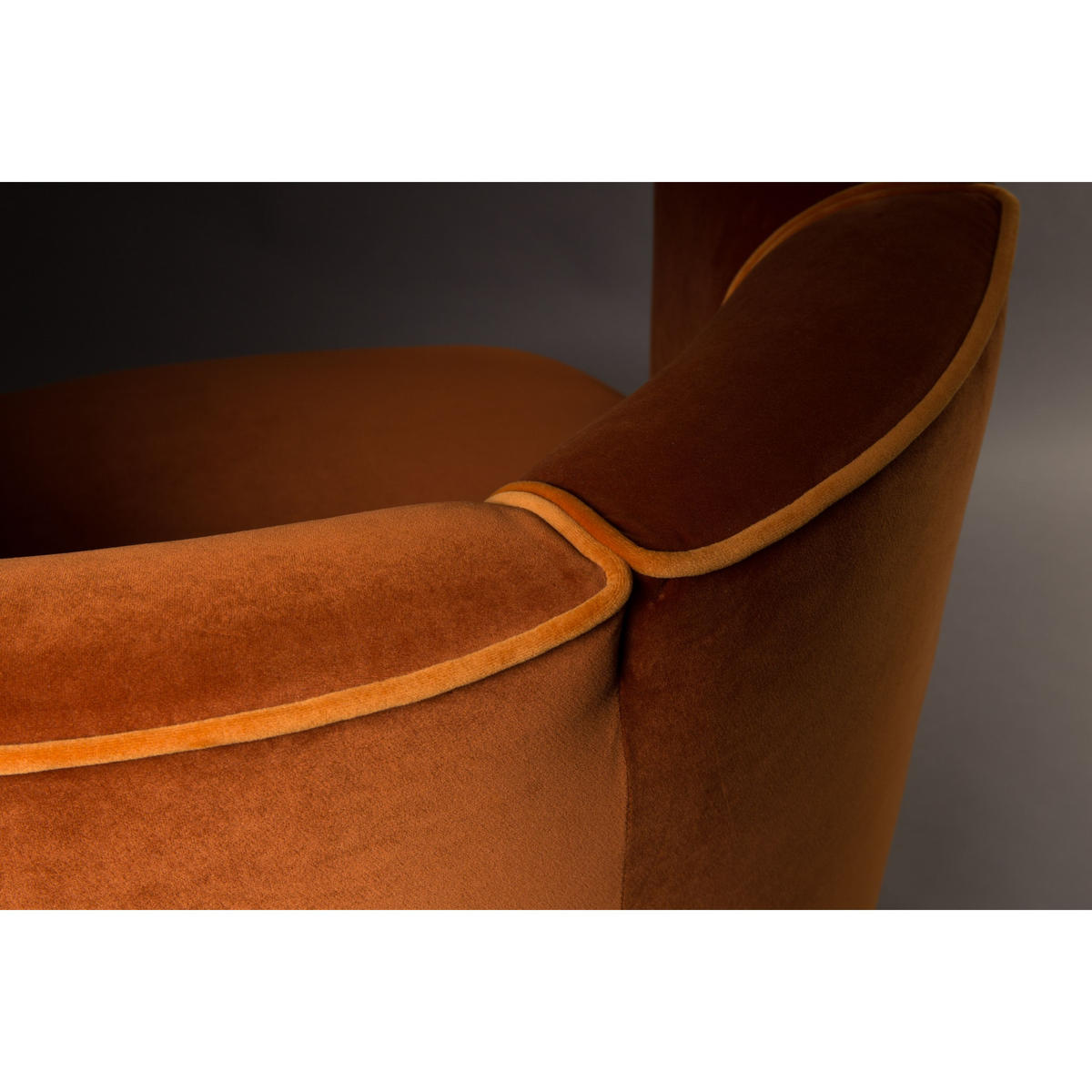 SESSEL Flower Drehbar Orange - Orange, Textil (86/76/74cm) - Dutchbone