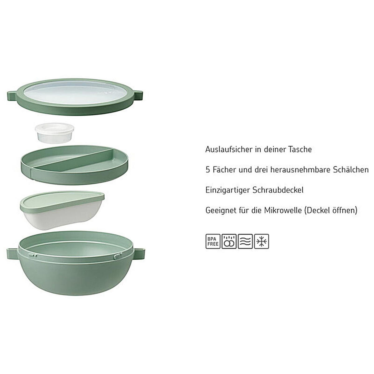 BENTO-LUNCHBOWL Vita Vivid Blue 1,5 l - Blau, Kunststoff (20.7/8.5/24cm) - Mepal
