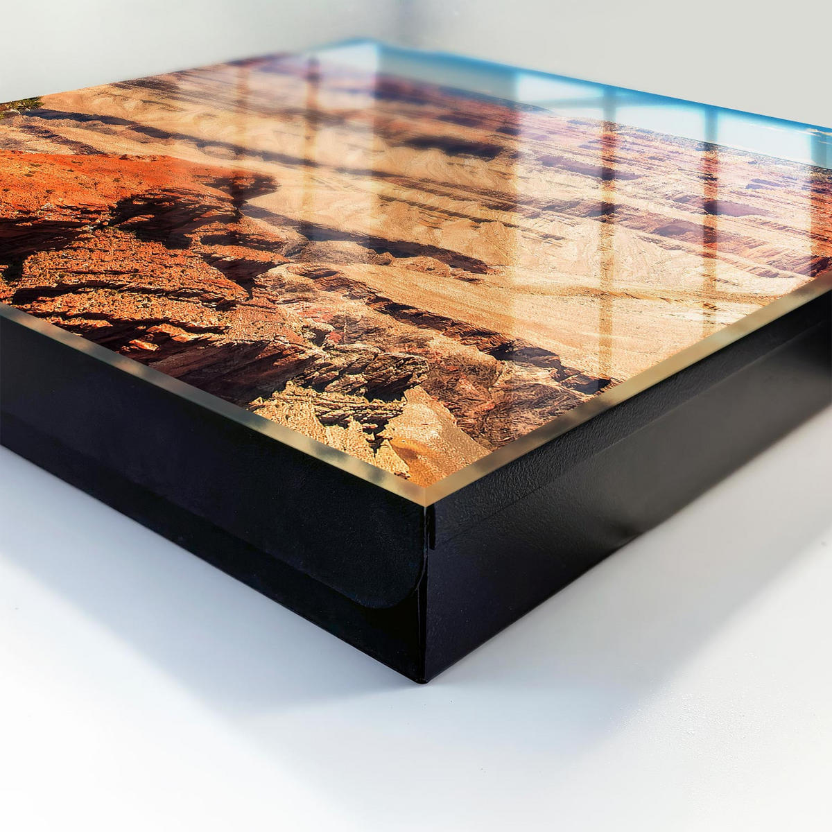 SCHLÜSSELBOX Schwarz 30x30 cm- Türöffnung nach rechts - Schönheit aus Stein - Gelb, Metall (30/30/5cm) - TULUP