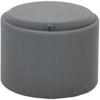 SITZHOCKER mit Stauraum Hocker mit Deckel, Cord-Optik 56 x 56 x 42 cm Grau - Grau, Textil (56/42/56cm) - HOMCOM