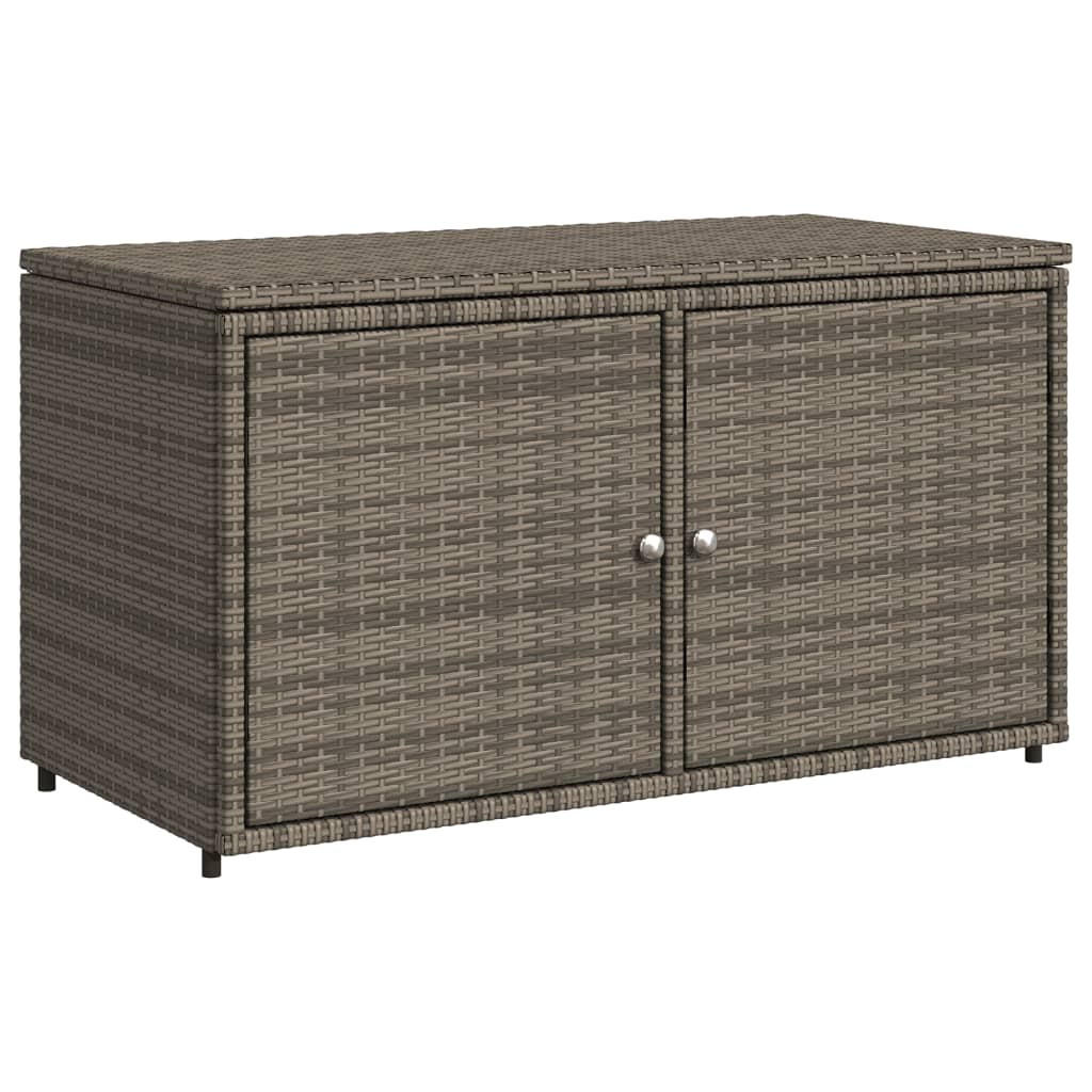 GARTENSCHRANK Grau 110x55x60,5 cm Poly Rattan - Grau, Kunststoff (110/60.5/55cm) - furnicato