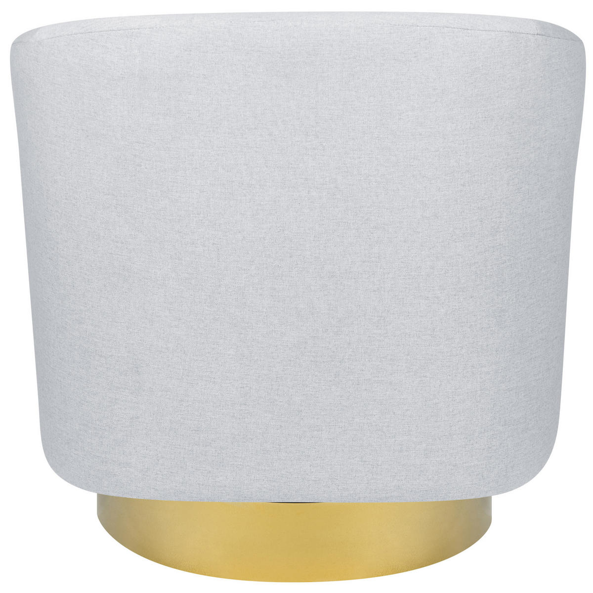 SESSEL hellgrau/gold mit Drehfunktion Lavik - Goldfarben/Grau, Textil (73/71/70cm) - Beliani