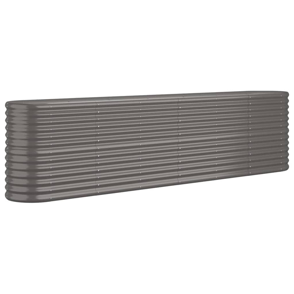 HOCHBEET Verzinkter Stahl 260/40/68 Cm Grau - Grau, Metall (260/68/40cm) - vidaXL