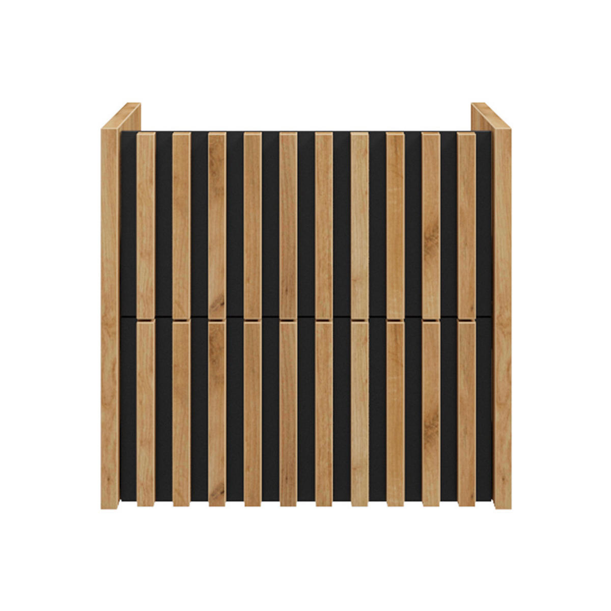 WASCHBECKENSCHRANK Lucca-107 - Braun, Holzwerkstoff (60/56/45cm) - Lomado